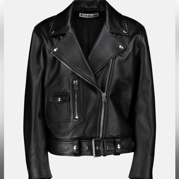 Acne Oversized Leather Jacket - Picture 2 of 7